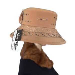 Ben Marc Intl Hat Style 3251 Beaded Rhinestones Church Kentucky Derby NWT